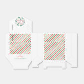 Ballotins Joyeux Noël Rouge Vert Or Motif rayé (Déplié)