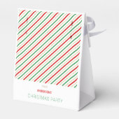 Ballotins Joyeux Noël Rouge Vert Or Motif rayé (Arrière)