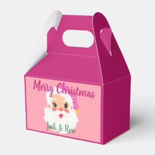 Ballotins Joyeux Noël Santa Claus personnaliser rétro rose