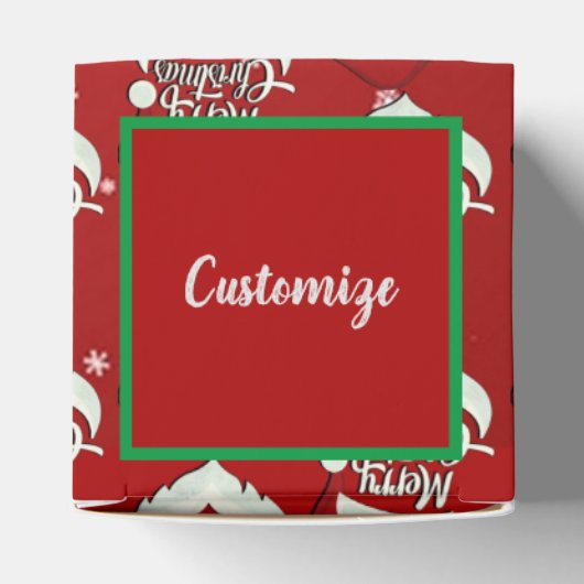 Ballotins Joyeux Noël Santa Hat Cube (Haut)