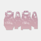 Ballotins Joyeux Noël Snowflakes Pink Holiday (Déplié)