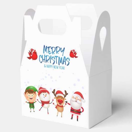 Ballotins Joyeux Noël Snowman Père Noël Rudolph Elf (Ouvert)