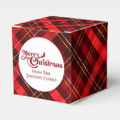 Ballotins Joyeux Noël traditionnel Rouge Plaid Custom Party (Verso)