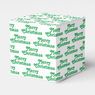 Ballotins "Joyeux Noël" vert blanc Vacances Cadeau