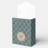 Ballotins Joyeux Noël Vert Fleur d'ivoire treillis (Ouvert)