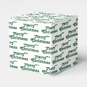 Ballotins "Joyeux Noël" vert foncé blanc Vacances Cadeau