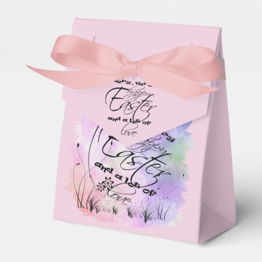 Ballotins Joyeux Pâques rose violet calligraphie (Verso)