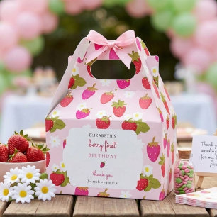 Ballotins Joyeux Premier Anniversaire Fille Fraise Sucrée Mi