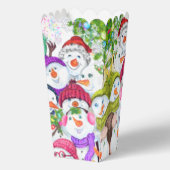 Ballotins Joyeux Snowmans Joyeux Noël Party Popcorn Box (Recto)