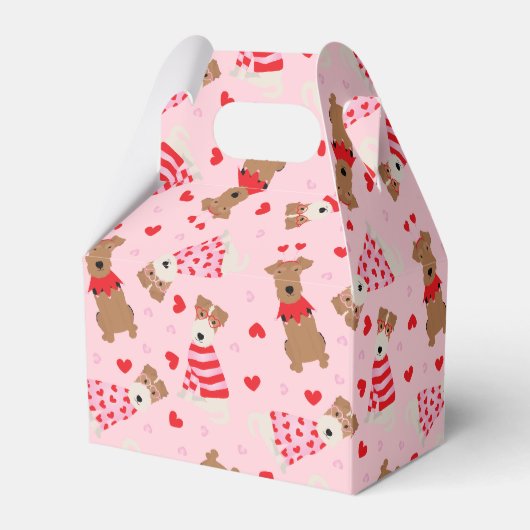 Ballotins Joyeux Valentines Day Welsh Wire Fox Terrier Chien (Arrière)