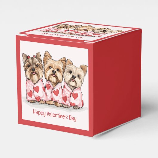 Ballotins Joyeux Valentines Day Yorkshire Terrier Chiens (Verso)