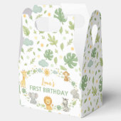 Ballotins Jungle Animals Safari Wild One Birthday Favor Box (Ouvert)