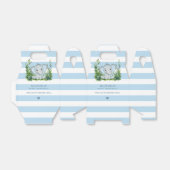 Ballotins Jungle Elephant Bleu 1er anniversaire Merci de fêt (Déplié)