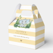 Ballotins Jungle Eléphant Jaune 1er anniversaire Merci (Verso)