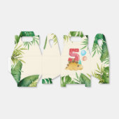 Ballotins Jungle Feuilles Dinosaur 6e fête d'anniversaire Fa (Déplié)