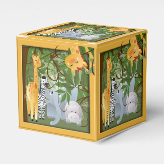 Ballotins Jungle Safari Animaux Fête Favoriser Box (Verso)