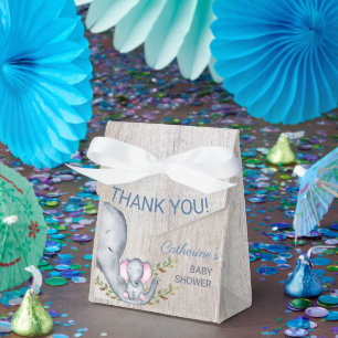 Ballotins Jungle Safari Elephant Baby shower Merci