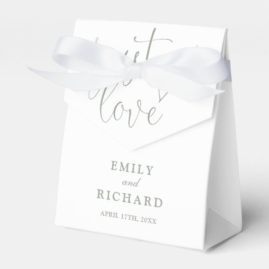 Ballotins Just Love Elegant Modern Sage Mariage vert (Verso)