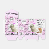 Ballotins Juste Marié Merci mariage Favor Box (Déplié)