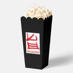 Ballotins Kanji Boîtes de pop-corn rouge noir
