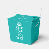 Ballotins Keep Calm and Your Text on Peacock Turquoise (Verso)