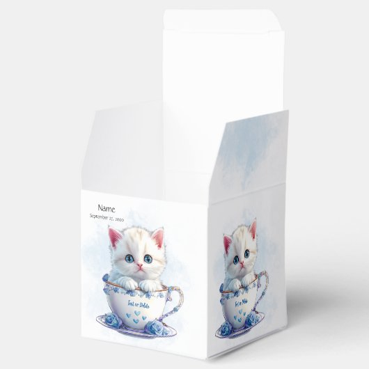 Ballotins Kitten en Ballotin bleu Coupe Fleurs (Ouvert)