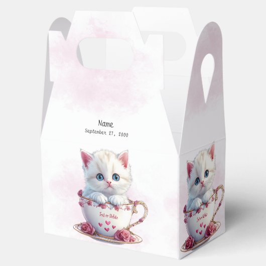 Ballotins Kitten en Coupe Ballotin Fleurs roses (Ouvert)