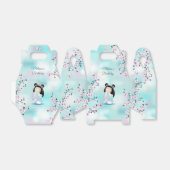 Ballotins Kokeshi Doll Cerise Blossoms Turquoise (Déplié)