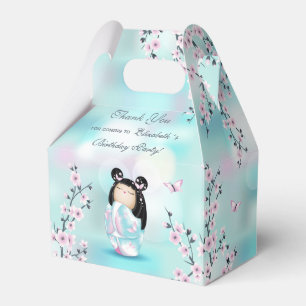 Ballotins Kokeshi Poupée Cerise Fleur Merci Anniversaire