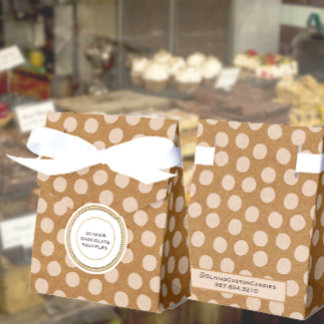 Ballotins Kraft Polka Dot Bakery Mini Cadeau