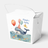 Ballotins La baleine d'un Merci d'anniversaire de garçon (Arrière)