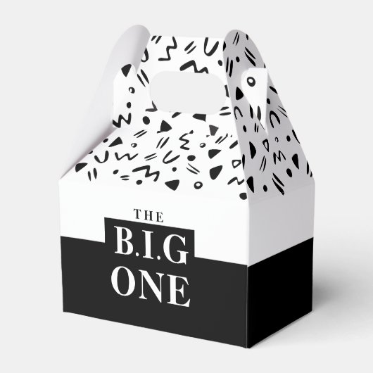 Ballotins La boîte de faveur BIG one Party (Arrière)