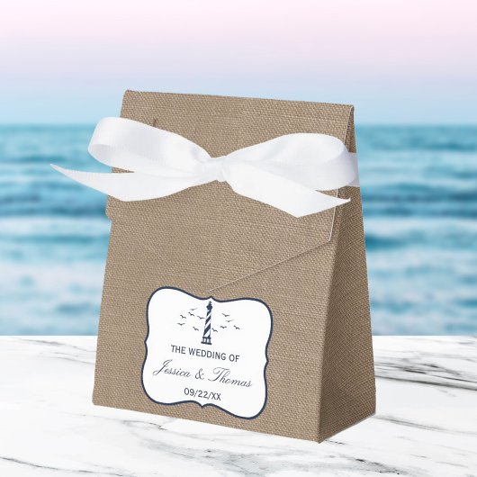 Ballotins La collection Mariage de Burlap du phare nautique