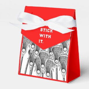 Ballotins Lacrosse Équipe Red Favor Box