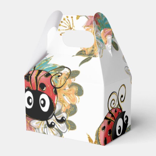 Ballotins Ladybug Party Favoriser la boîte de traitement (Verso)
