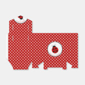 Ballotins Ladybug Polka Dot Bébé Douche personnalisée Boîte (Déplié)