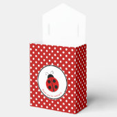 Ballotins Ladybug Polka Dot Bébé Douche personnalisée Boîte (Ouvert)