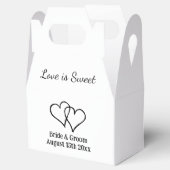 Ballotins L'amour est doux double coeur logo mariage personn (Ouvert)