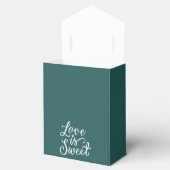 Ballotins L'amour est doux en sarcelle foncée et blanc Maria (Ouvert)