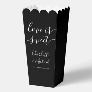 Ballotins L'Amour Noir Et Blanc Est Du Popcorn Mariage Sucré