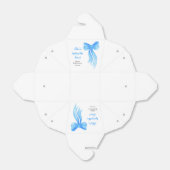 Ballotins Lancement de la Mariée avec un Nœud Bleu (Déplié)