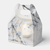 Ballotins Lanterne de neige mousseuse Merci de mariage d'hiv (Arrière)