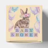Ballotins Lapin Aquarelle Avec Baby shower Fleur Couronne (Haut)