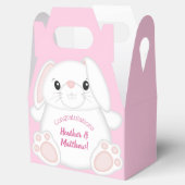Ballotins Lapin Baby shower rose (Ouvert)