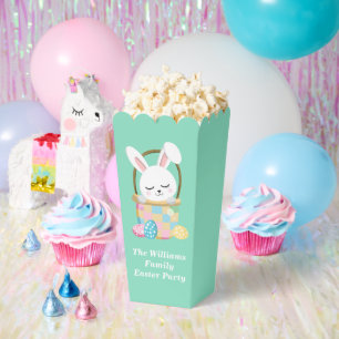 Ballotins Lapin de Pâques personnalisé Popcorn de fête vert