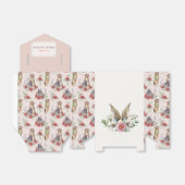 Ballotins Lapin Floral aux Oreilles Mariage Rose (Déplié)