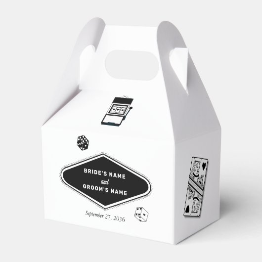 Ballotins Las Vegas Casino Destination Mariage Noir Blanc (Verso)