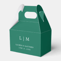 Lauren Emerald Green Monogramme Mariage élégant