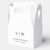 Ballotins Lauren Noir et Blanc Monogramme Mariage élégant (Ouvert)