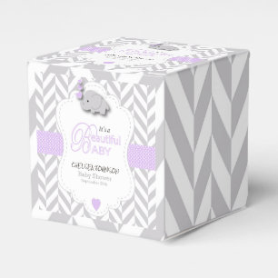 Ballotins Lavande, baby shower gris blanc d'éléphant